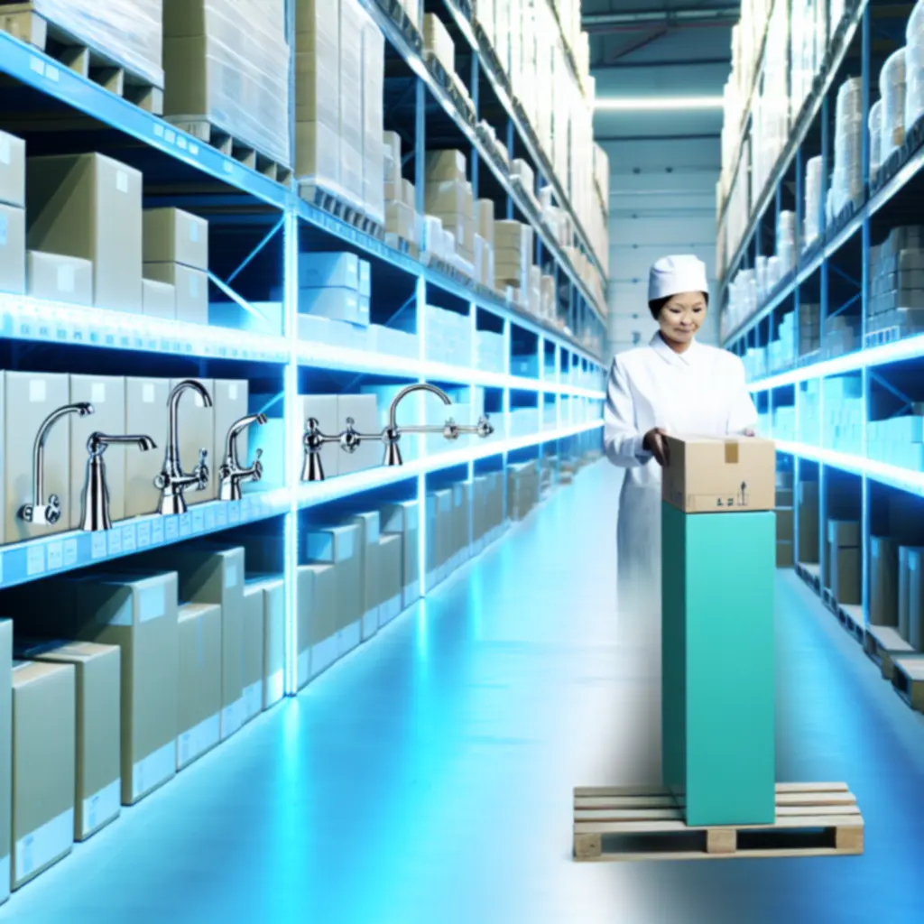 Hatékony logisztikai központ vízvezeték-eszközök kezelésére