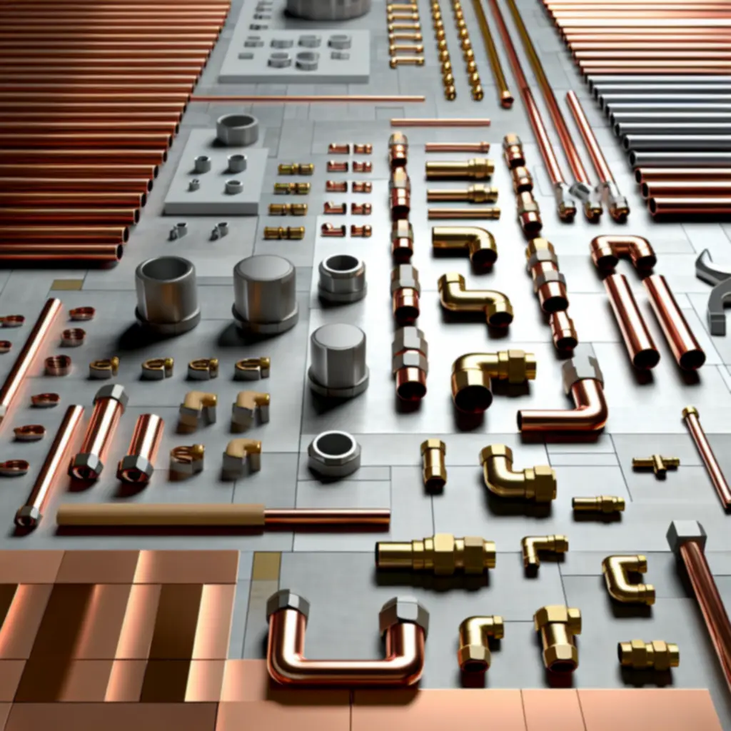 Ipari rézcsövek és sárgaréz szerelvények