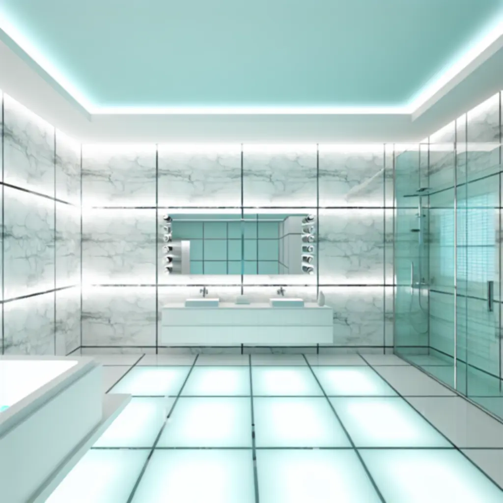 Modern fürdőszoba belső tér prémium szerelvényekkel